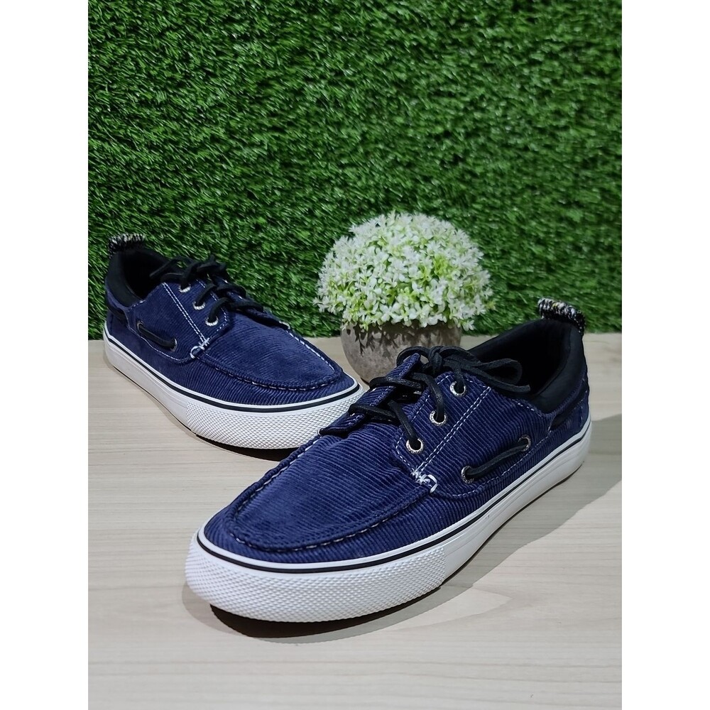 Sperry Bahama 3-eye Boat Shoes / Navy Ribbed US Men's 8.5 New